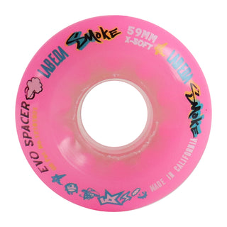 Labeda Smoke Evo Roller Hockey Wheel - Pink X-Soft 59mm - Single Wheel