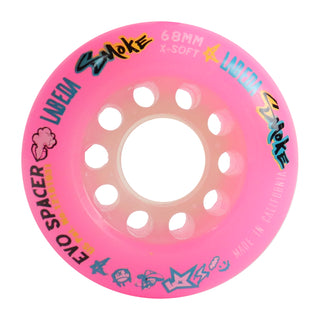 Labeda Smoke Evo Roller Hockey Wheel - Pink X-Soft 68mm - Single Wheel