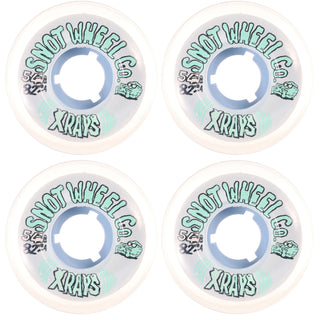 Snot Wheel Co. Skateboard Wheels 54mm X-Rays 82A Clear Blue