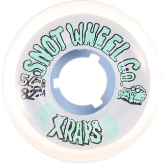 Snot Wheel Co. Skateboard Wheels 54mm X-Rays 82A Clear Blue