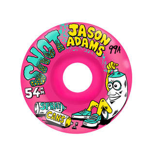 Snot Wheel Co. Skateboard Wheels 54mm Jason Adams Spray Can 99A Pink