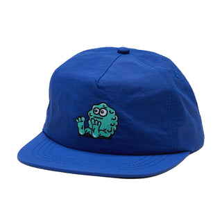 Snot Wheel Co. Hat Booger Logo 5-Panel Nylon Snapback Blue