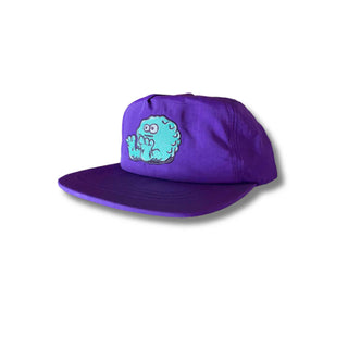 Snot Wheel Co. Hat Wide Boy Booger Logo Nylon Snapback Purple
