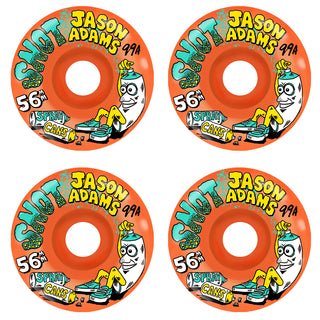 Snot Skateboard Wheels 56mm Jason Adams Spray Cans Conical 99A Neon Orange