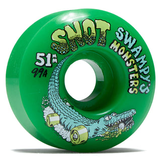 Snot Wheel Co. Skateboard Wheels 51mm Swampy Monsters 99A Green