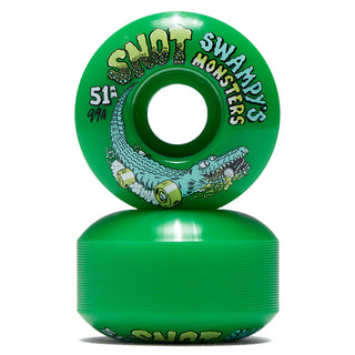 Snot Wheel Co. Skateboard Wheels 51mm Swampy Monsters 99A Green