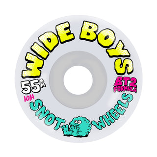 Snot Skateboard Wheels 55mm Wide Boys 101A White/Yellow
