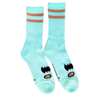 Toy Machine Skateboard Socks Monster Face Mint Crew Pair