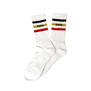 Baker Skateboards Socks Sunset White