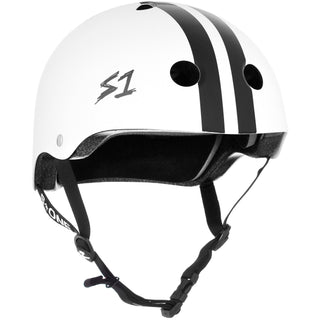 S-One Skateboard Helmet Certified Lifer Gloss/Black Stripes Size XL