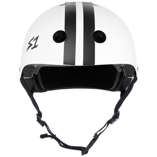 S-One Skateboard Helmet Certified Lifer Gloss/Black Stripes Size M