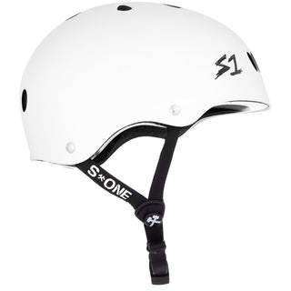 S-One Skateboard Helmet Certified Lifer Gloss/Black Stripes Size S