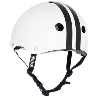 S-One Skateboard Helmet Certified Lifer Gloss/Black Stripes Size XL