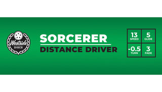 Westside Disc Golf VIP Sorcerer Distance Driver 13/5/-0.5/3 Yellow/Blue 170 grams