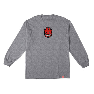Spitfire Wheels Longsleeve Bighead Mid Fill Heather Grey/Red
