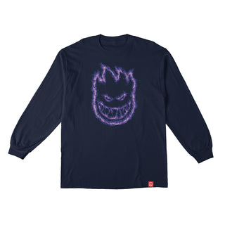 Spitfire Wheels Longsleeve Charred Remains Violet Navy/Tonal Purple