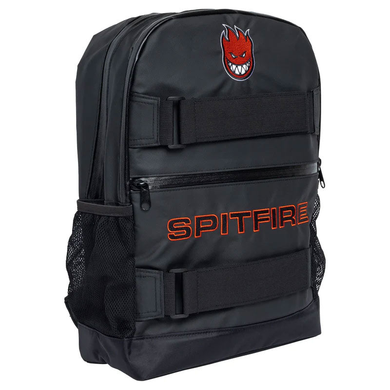 Spitfire Wheels Skateboard Backpack Classic 87 Black with Board Holdin – TGM Skateboards Spitfire Wheels Skateboard Backpack Classic 87 Black with Board Holdin – TGM Skateboards