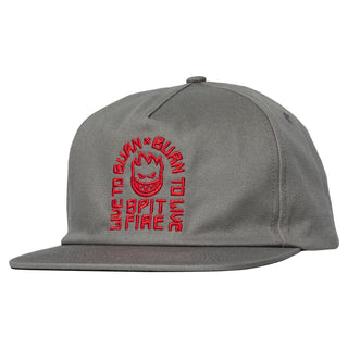 Spitfire Wheels Hat LTB Arch Charcoal/Red Snapback