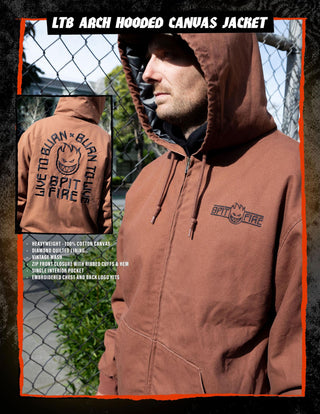 Spitfire Wheels Jacket LTB Arch Embroidered Dark Brown