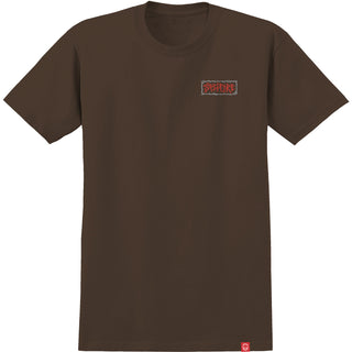 Spitfire Wheels Shirt Gas Mask Dark Chocolate