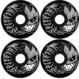 Spitfire Skateboard Wheels 56mm F4 99A Deathmask II Bighead Radial Full Black