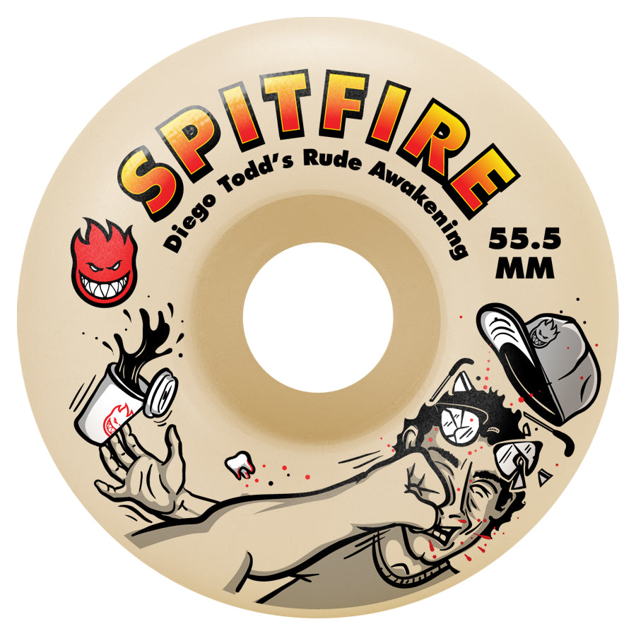 Spitfire Skateboard Wheels 55.5mm F4 99A Diego Todd Rude Awakening