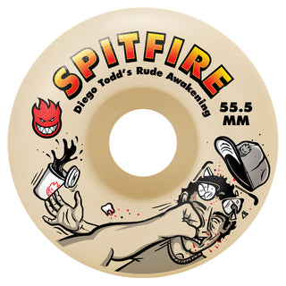 Spitfire Skateboard Wheels 55.5mm F4 99A Diego Rude Todd Awakening Classic Natural