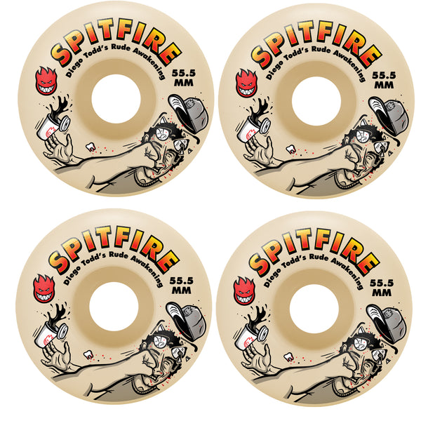 Spitfire Skateboard Wheels 55.5mm F4 99A Diego Todd Rude Awakening