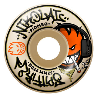 Spitfire Skateboard Wheels 52mm F4 99A Nikolai Piombo Classic Natural
