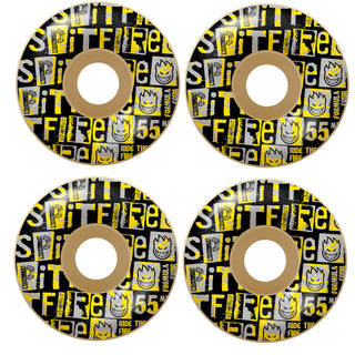 Spitfire Skateboard Wheels 55mm F4 99A Ransom Radial Natural