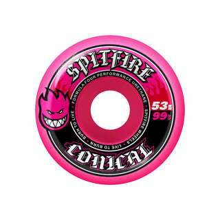 Spitfire Skateboard Wheels 53mm F4 99A Team Conical Colors Pink