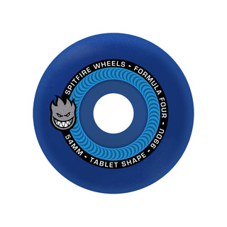 Spitfire Skateboard Wheels 54mm F4 99A Team Tablet Colors Ice Blue