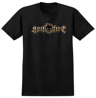 Spitfire Wheels Shirt Gold Chrome Black
