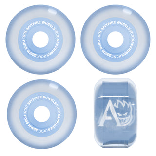 Spitfire Skateboard Wheels 56mm Sapphire 90A April Radial Clear Blue