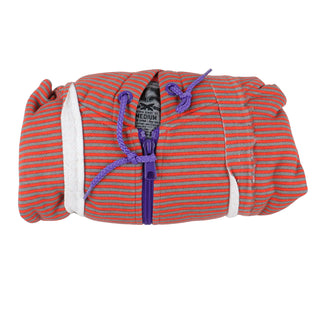 CCS Skateboard Hoodie Micro Stripe Stash Pocket Zip Orange/Grey/Purple