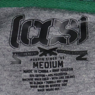 CCS Skateboard Hoodie Vapor Stripe Stash Pocket Zip Emerald