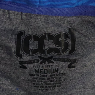 CCS Skateboard Hoodie Micro Stripe Stash Pocket Zip Royal/Sky/Green