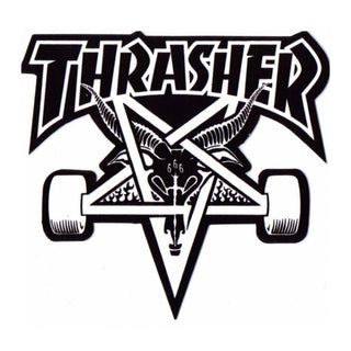 Thrasher Sticker Skate Goat Large Black 8.5" x 8"