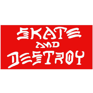 Thrasher Sticker Skate and Destroy Large Red 6.25" x 3"