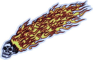 Baker Skateboards Sticker Skull Flames 5" x 1.25"