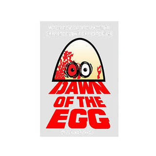 Heroin Skateboards Sticker Dawn of the Egg 4" x 5.75"