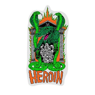 Heroin Skateboards Sticker Swampy Knock Off 3.5" x 6.75"