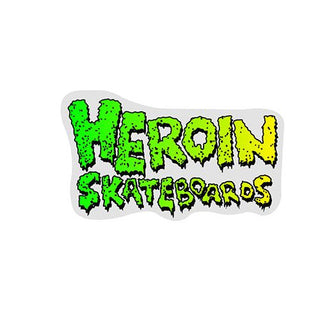 Heroin Skateboards Sticker Knock Off Logo 5.5" x 3.5"
