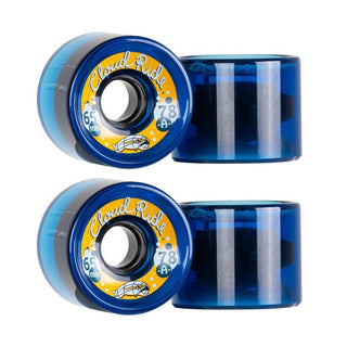 Cloud Ride Longboard Wheels Street Cruisers 65mm 78A Clear Midnight Blue