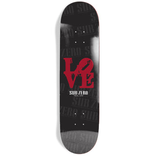 Sub Zero Skateboard Deck Love Park III 8.5" x 31.95" Black