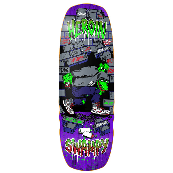 ジャンク ブリジストン mile112 SWAMP Skate Shop Heroin Skateboard Deck Swampy Stomp (Assorted) Assorted 10.5