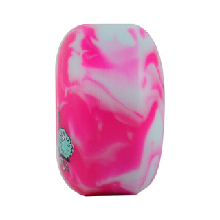 Snot Wheel Co. Skateboard Wheels 56mm Swirls 99A Pink/White