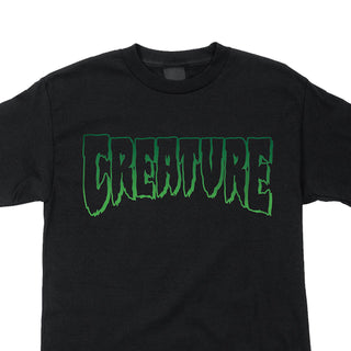 Creature Skateboard Shirt Logo Outline Black
