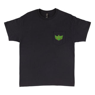 Creature Skateboards Shirt Gravette Hippie Skull 20th Black