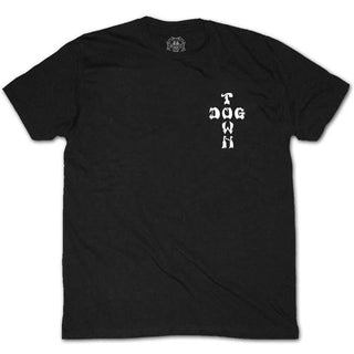 Dogtown Skateboard T-Shirt Santa Monica Cross Logo Black/White